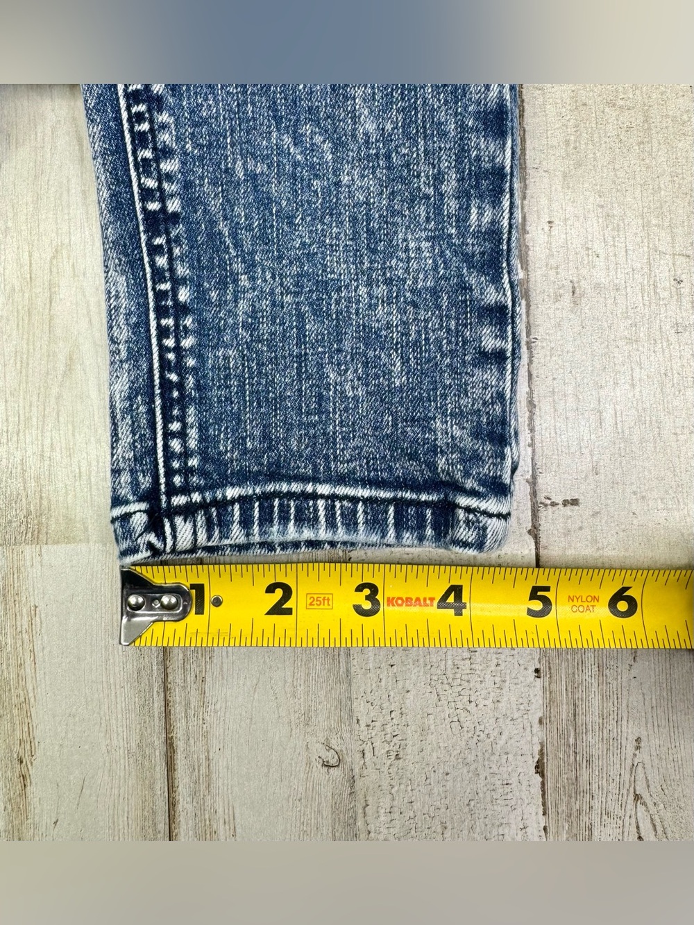 Vervet Blue Skinny Jeans 27 (28x27) High Rise distressed - Picture 8 of 12